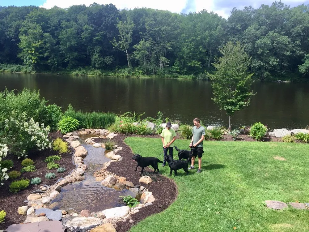 Custom landscape installation in Collinsville, CT - Riverside Nursery Garden Center & Florist