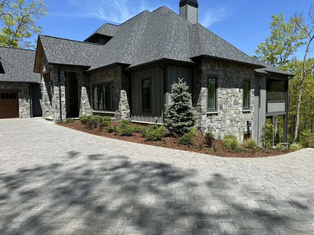 Professional landscape installation for homes in Flat Rock, NC by R&J Landscape and Development