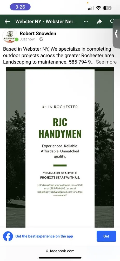 Trusted outdoor landscaping in Webster, NY - RJC Handymen