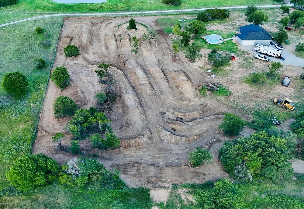 Affordable landscape installation with custom design in Springtown, TX by RKP Excavating