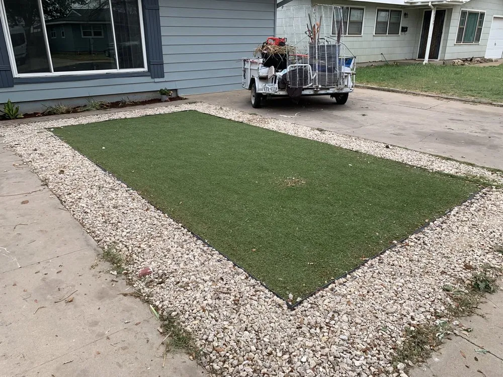 Custom landscape design in Odessa, TX by RNF Total Home Services