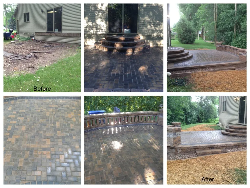 Custom landscape installation in Green Bay, WI by RNR Landscapes