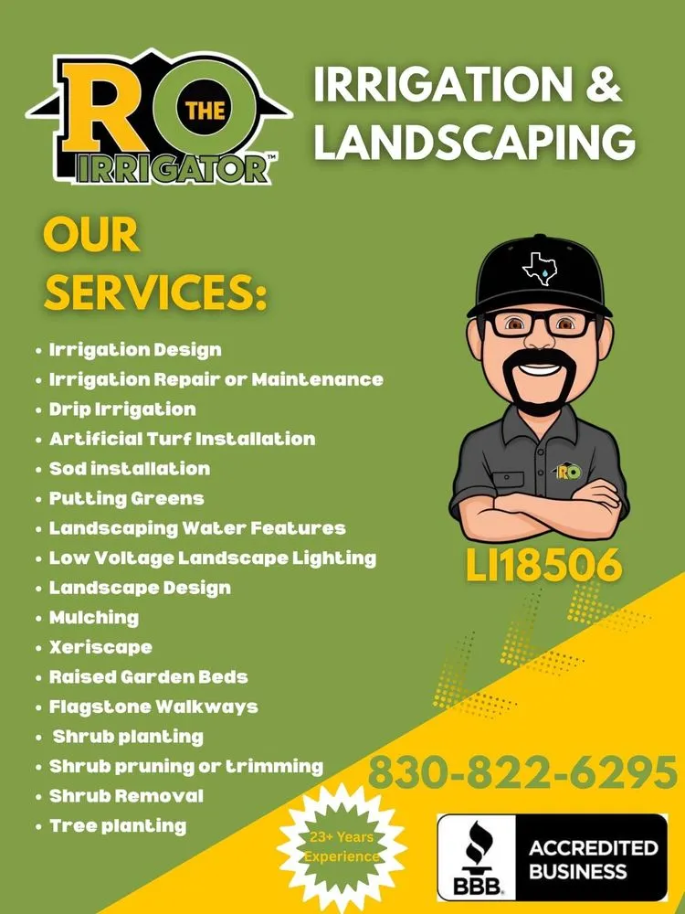 Reliable landscaping services in New Braunfels, TX by Ro The Irrigator