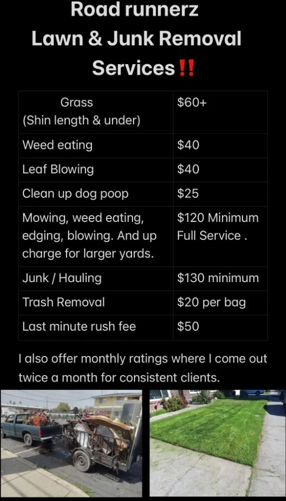 Local landscaping services in Sacramento, CA - Road Runnerz Lawn And Hauling Services