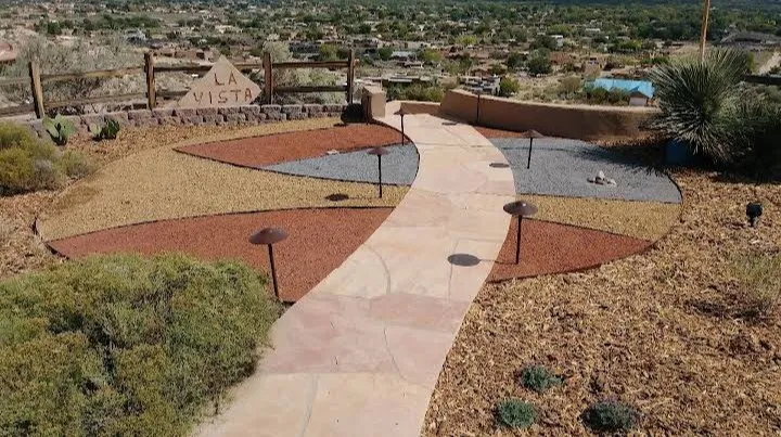 Custom garden landscaping in Albuquerque, NM by Roadrunner Yard Clean-up And Maintenance Services
