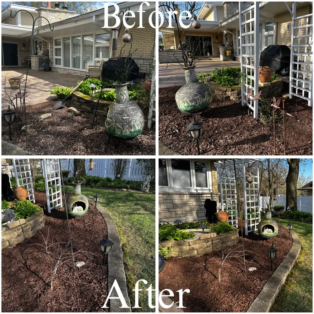 Trusted garden landscaping for residential properties in Hickory Hills, IL by Robert O's Landscaping