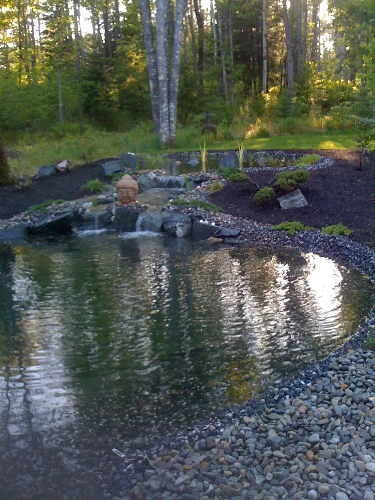 Custom outdoor landscaping in Hollis Center, ME - Robin's Nest