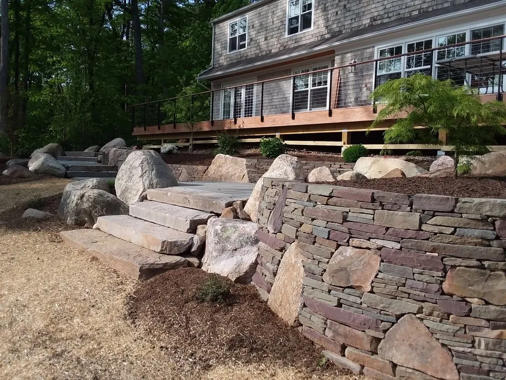 Affordable yard cleanup service with custom design across Portmouth, NH - Robinson's Landscape Construction