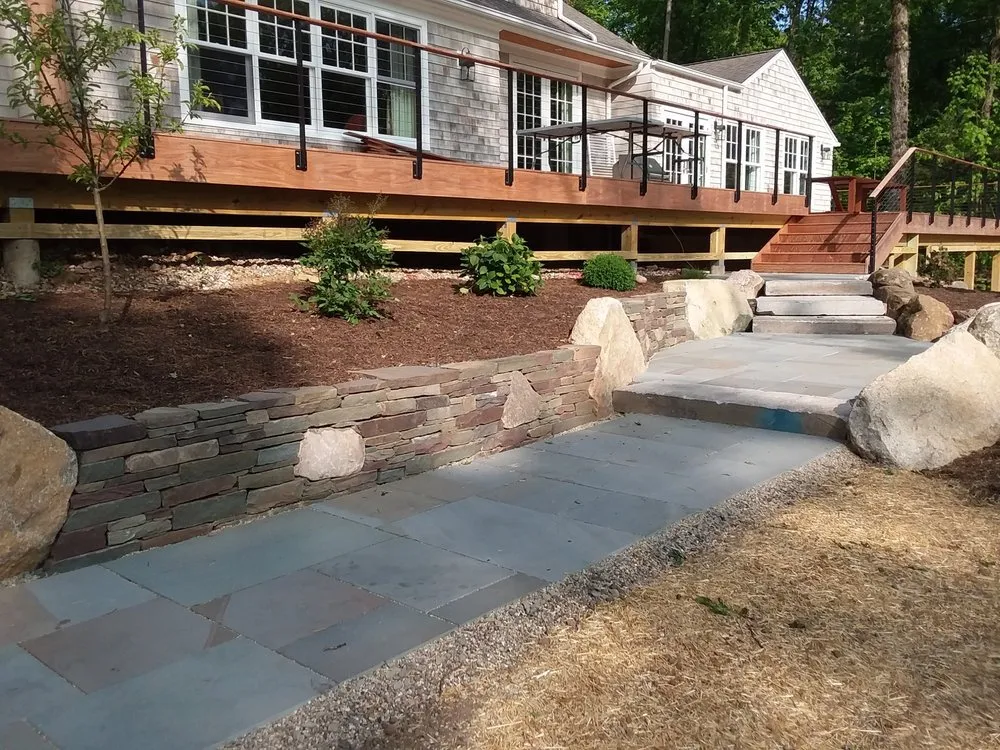 Custom garden landscaping in Portmouth, NH by Robinson's Landscape Construction