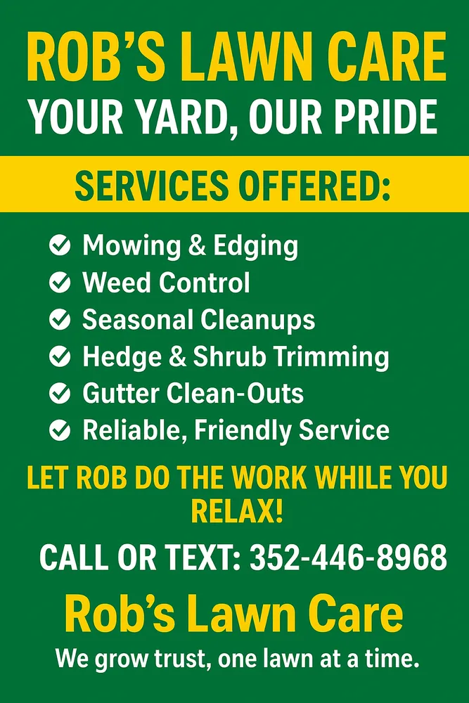 Reliable landscaping services experts serving Inverness, FL - Rob’s Lawn Care