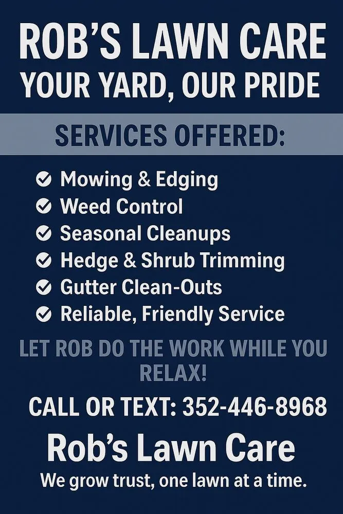 Trusted landscaping services for year-round maintenance in Inverness, FL by Rob’s Lawn Care