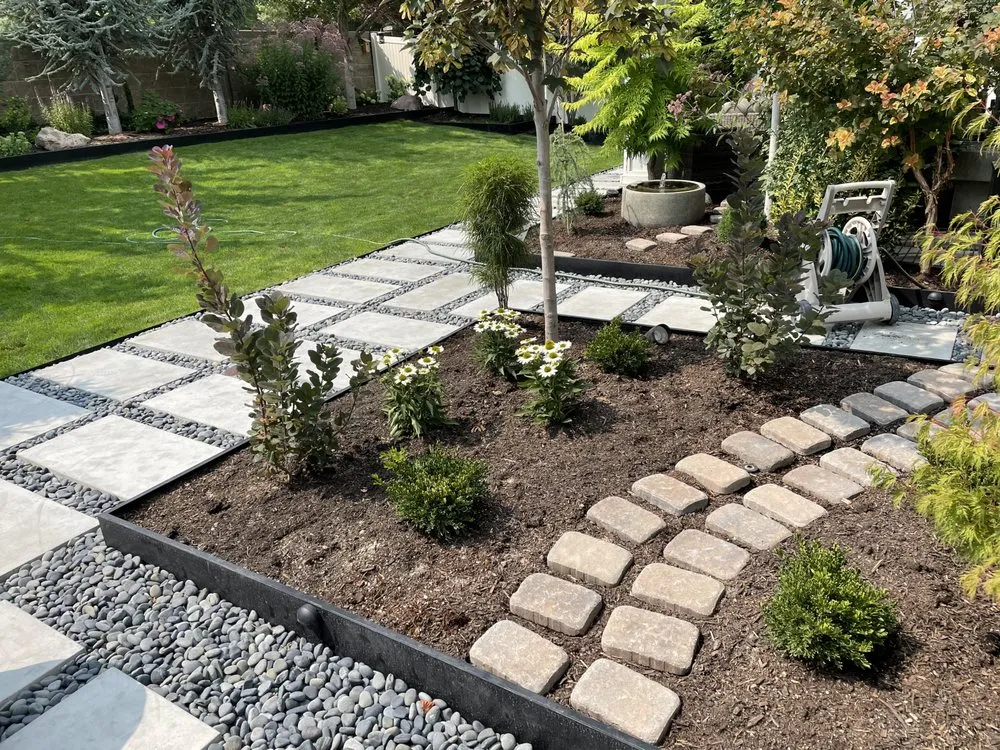 Professional garden landscaping for homes in West Jordan, UT by Rock & Root Landscaping