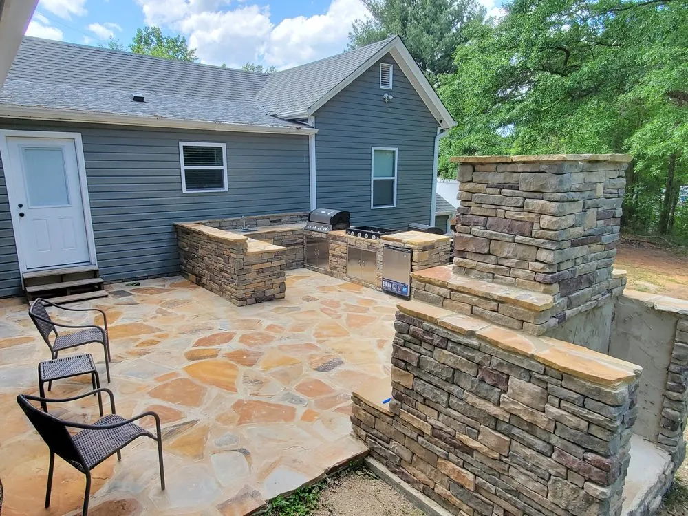 Local landscaping services for homes in Lincolnton, NC by Rock & Timber Backyard Creations