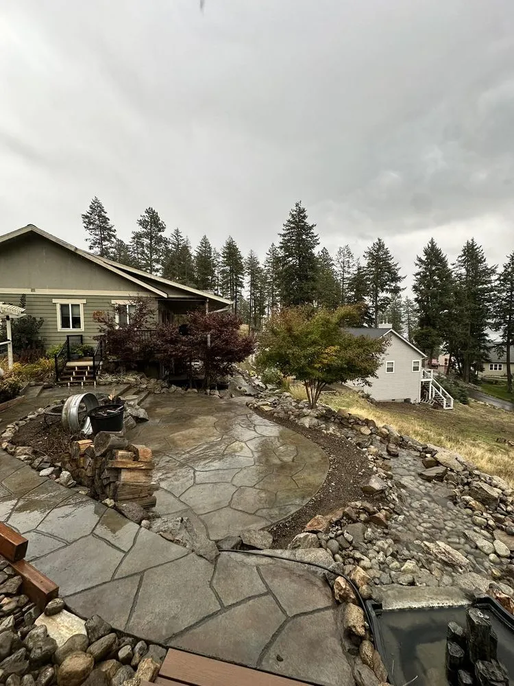 Professional yard maintenance in Cocolalla, ID by Rock and Petal Landscape Design & Build