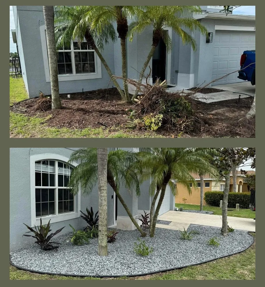 Professional lawn mowing service in North port, FL by Rock Bottom Landscape