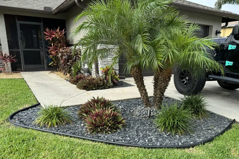 Affordable landscape installation for beautiful yards in North port, FL by Rock Bottom Landscape