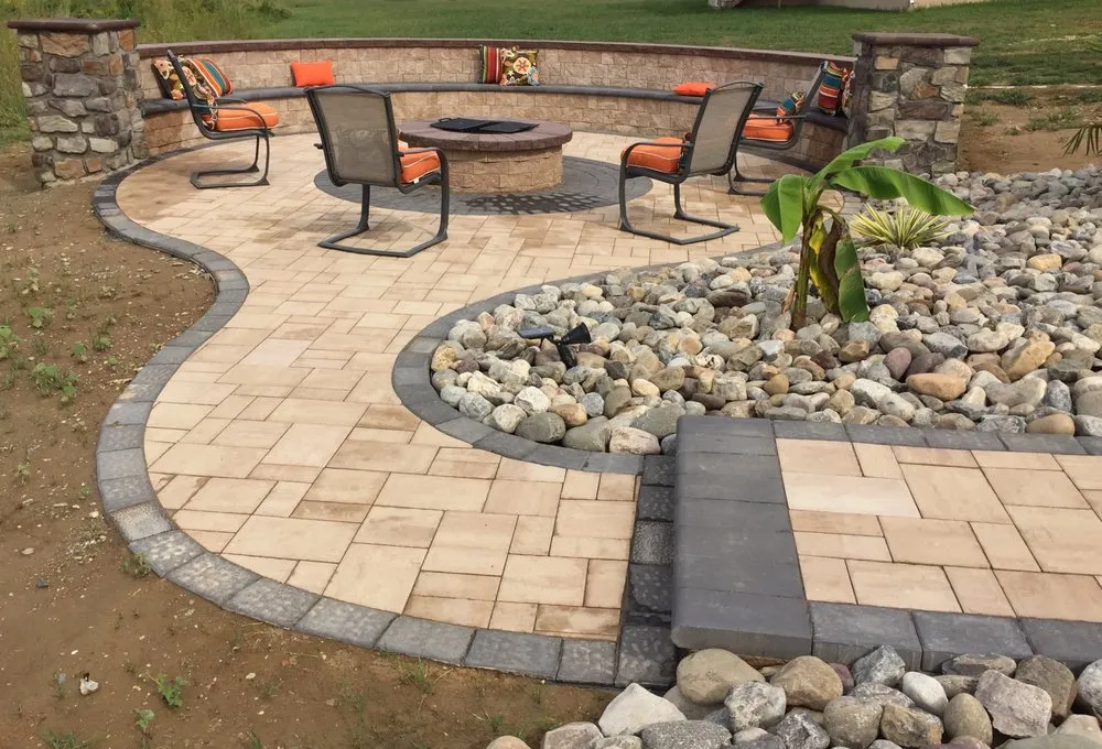 Professional garden landscaping with custom design across Newark, DE - Rock Diamond Paving