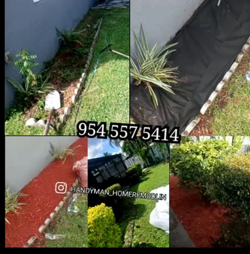 Professional landscape installation in Oakland Park, FL by Rock Laying & Wooden Fence