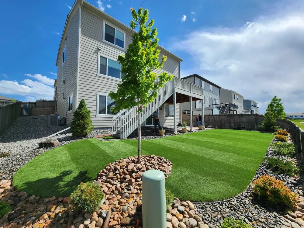 Custom landscape installation in Denver, CO - Rock N Block -Turf N Hardscapes