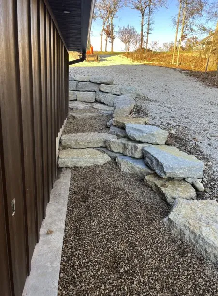 Custom landscape design in Kirbyville, MO by Rock N Wood