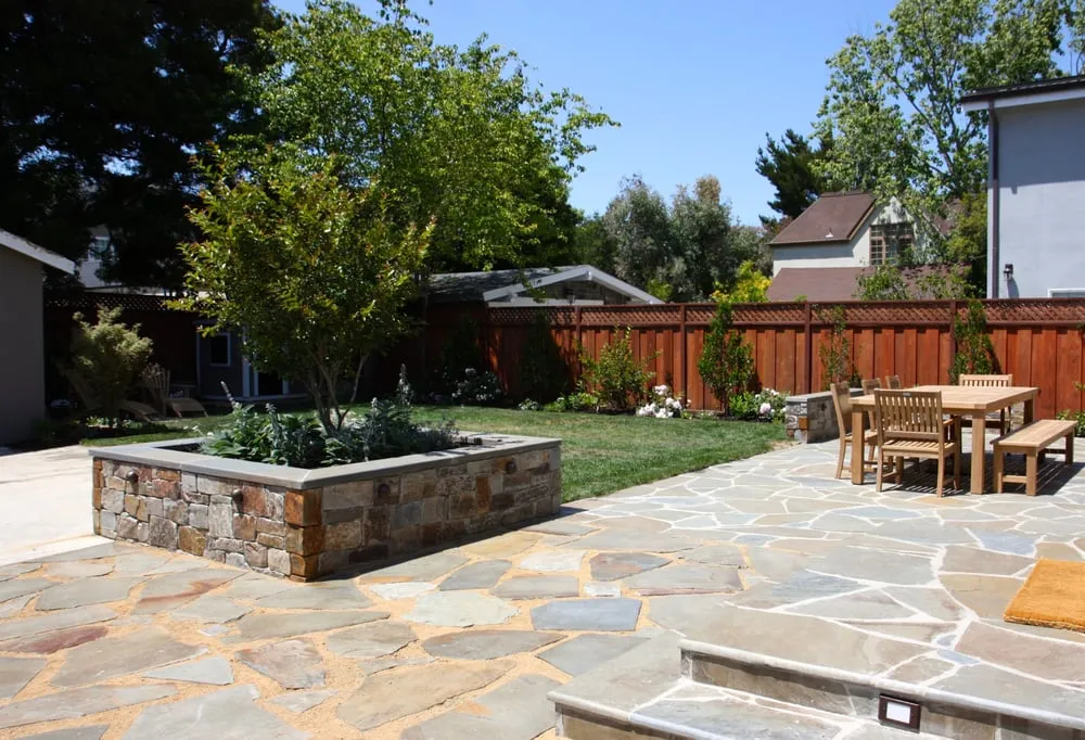 Custom outdoor landscaping in San Carlos, CA - Rock Paper Clippers