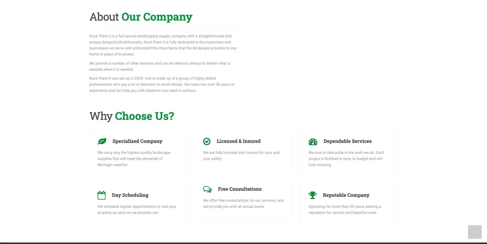 Professional garden landscaping in Muskegon, MI by Rock Plant-It