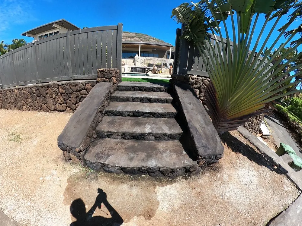 Custom yard cleanup service in Waipahu, HI by Rock Steady Masonry