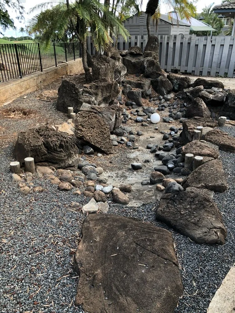 Custom landscape installation in Waipahu, HI - Rock Steady Masonry