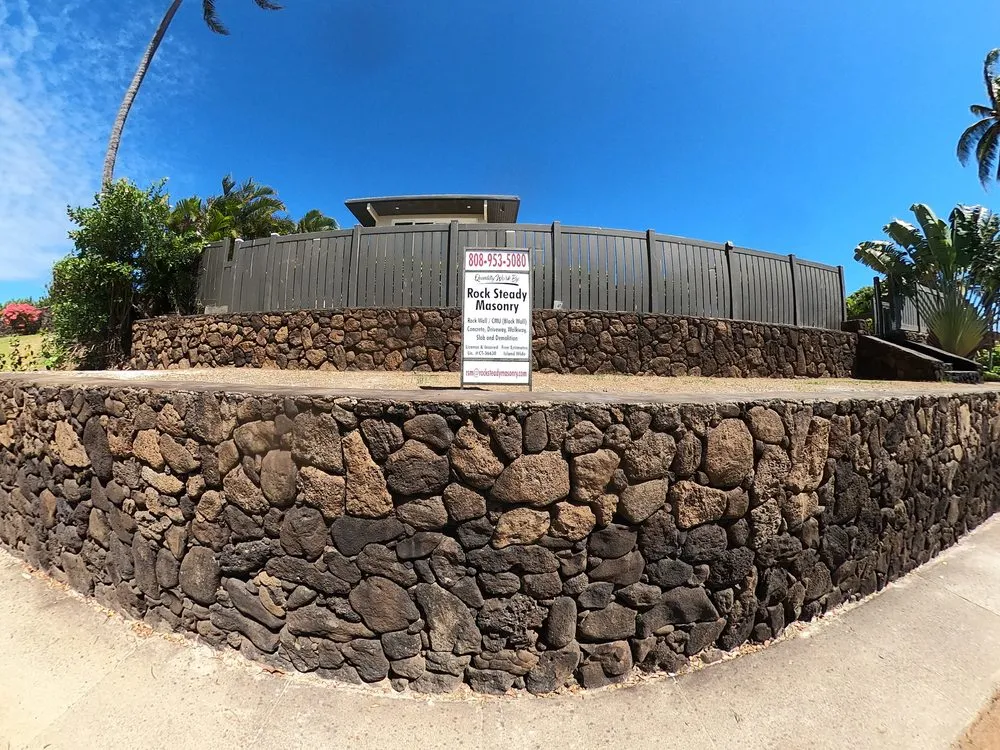 Professional outdoor landscaping in Waipahu, HI - Rock Steady Masonry
