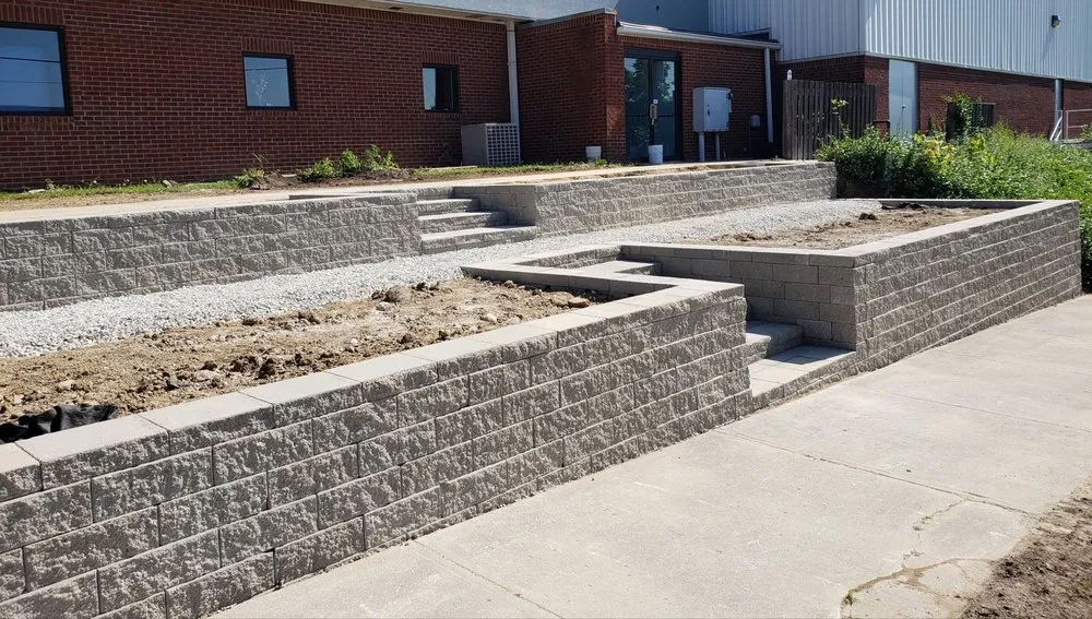 Professional landscape installation in Albany, IN by Rockhammer Outdoor Living & Design