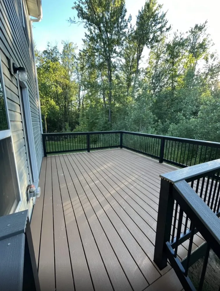 Custom landscape design for homes in Shelby Township, MI by Rocking M Improvements