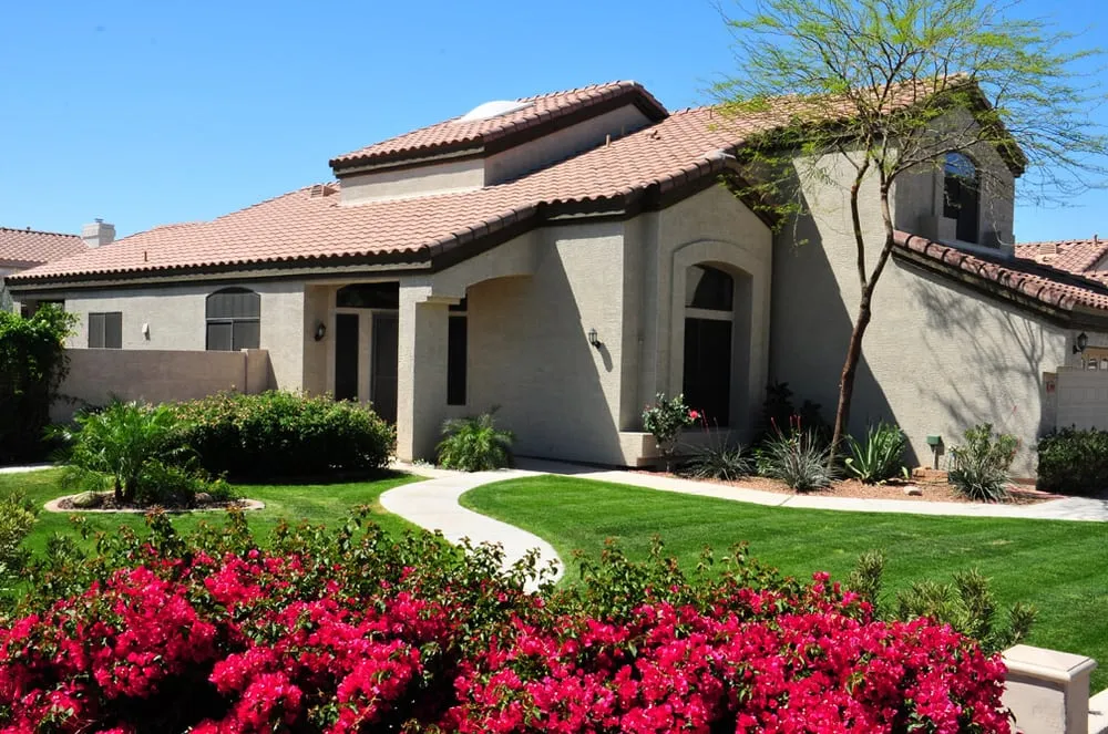 Custom lawn mowing service for homes in Peoria, AZ by Rockwell Landscape Maintenance