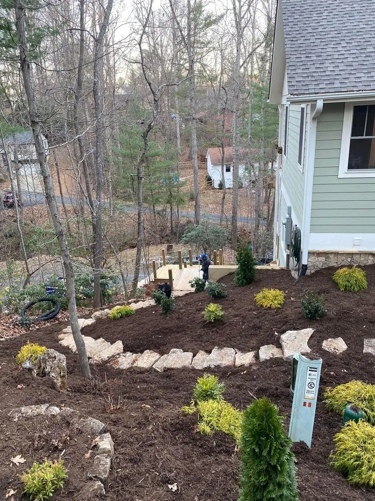 Expert lawn mowing service for residential properties across Asheville, NC - Rockwell Landscaping and Design