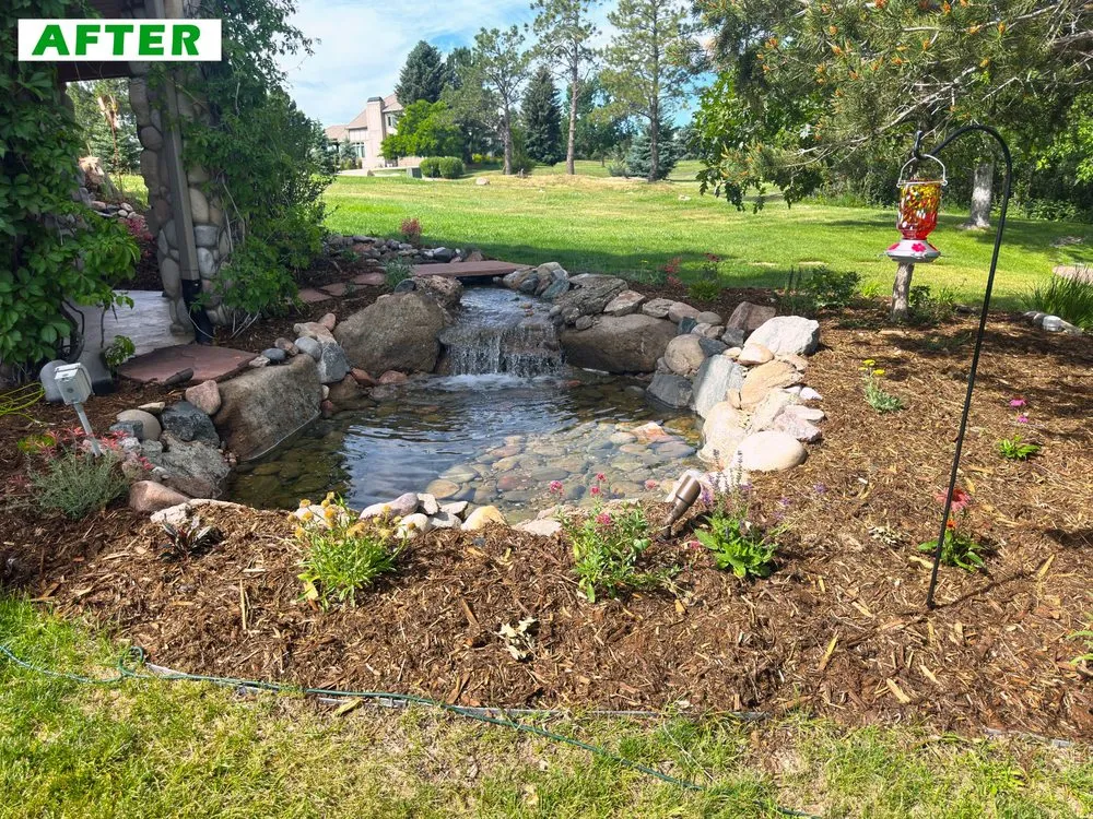 Expert lawn mowing service in Parker, CO by Rocky Mountain Pond and Waterfall