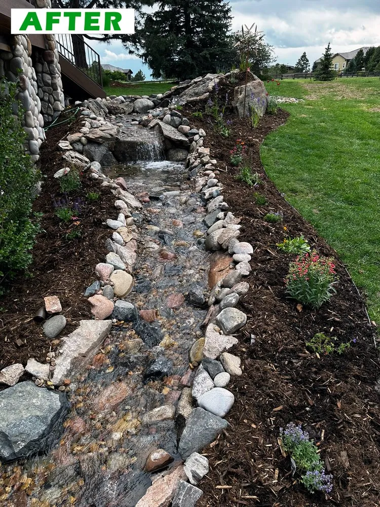 Affordable yard maintenance experts serving Parker, CO - Rocky Mountain Pond and Waterfall