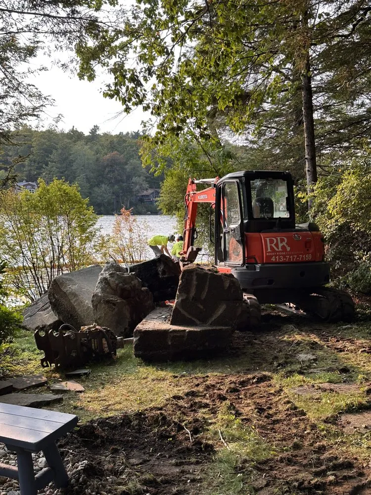 Local yard cleanup service in Lee, MA by Rocky Ridge Excavation