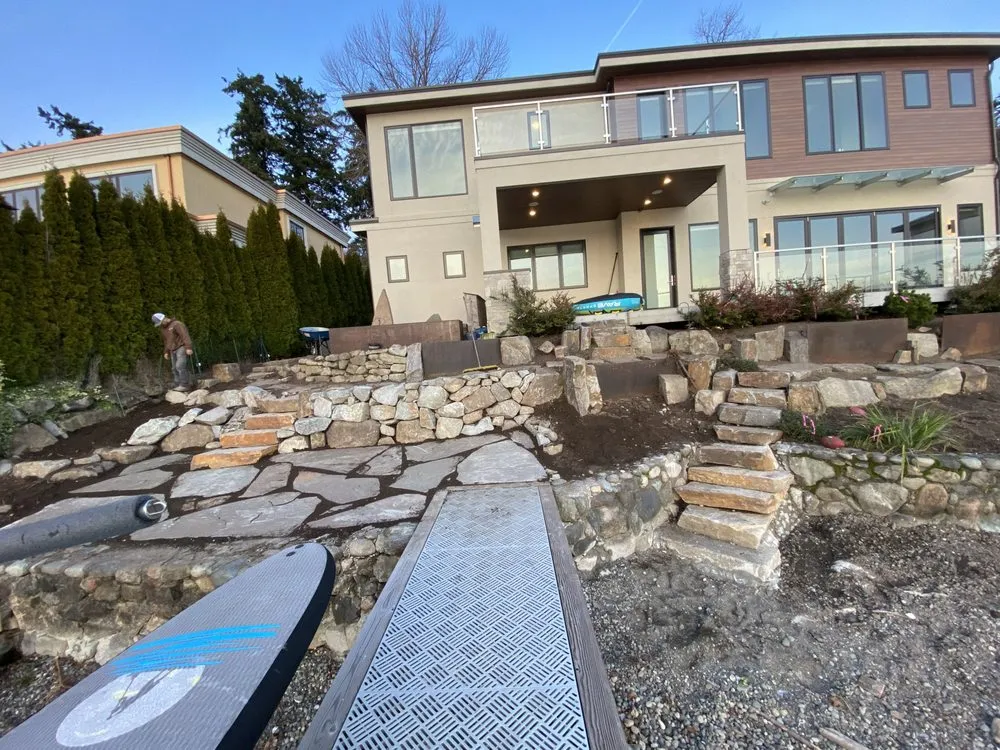 Professional landscaping services for residential properties in Monroe, WA by Rodriguez Construction