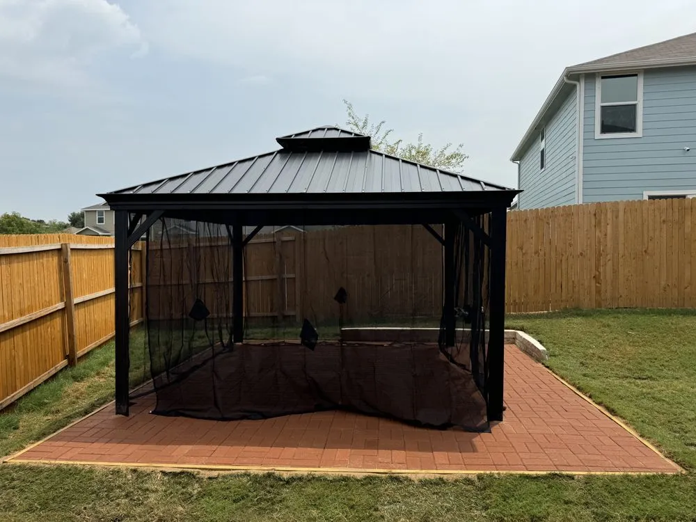 Custom landscape design in Lewisville, TX by Rodriguez fences Installation