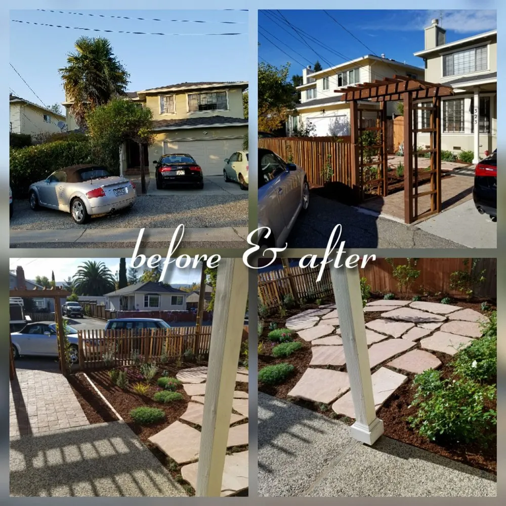 Professional landscaping services with custom design in San Carlos, CA by Rodriguez Tree Service