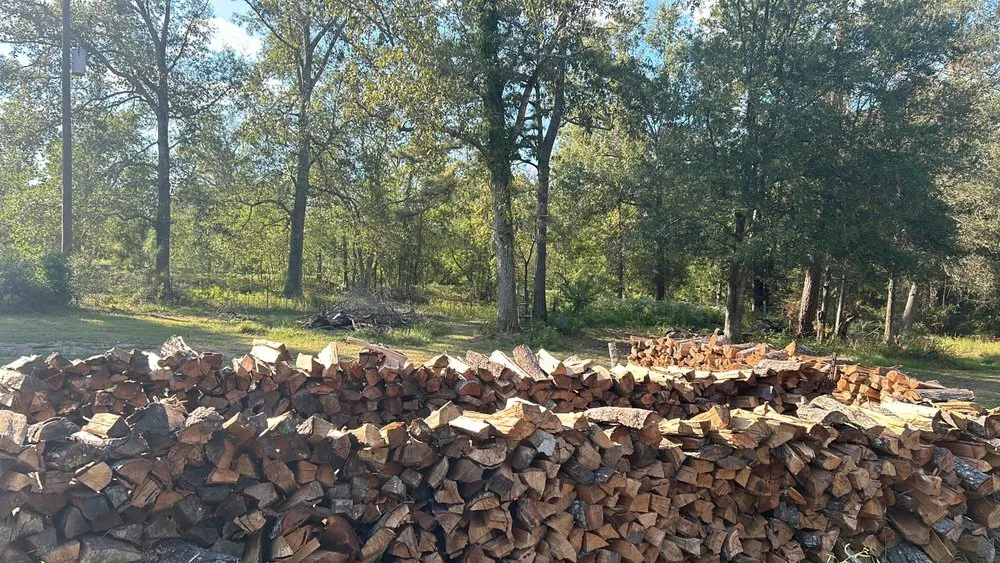 Custom landscape installation in Dayton, TX by Roe Lumberjack Services