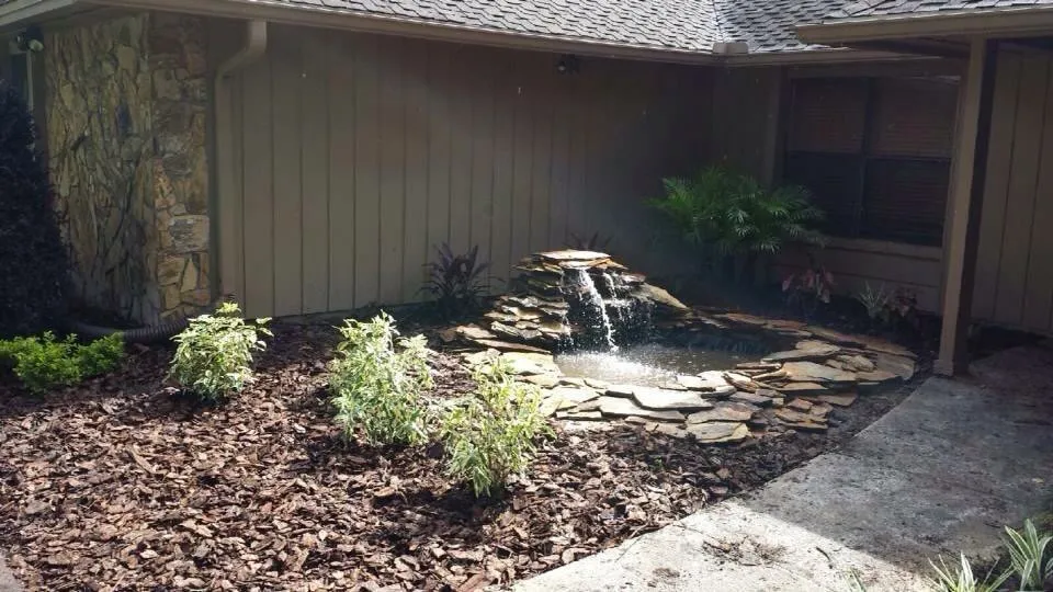 Professional garden landscaping in Deland, FL by Roeling Green Lawns