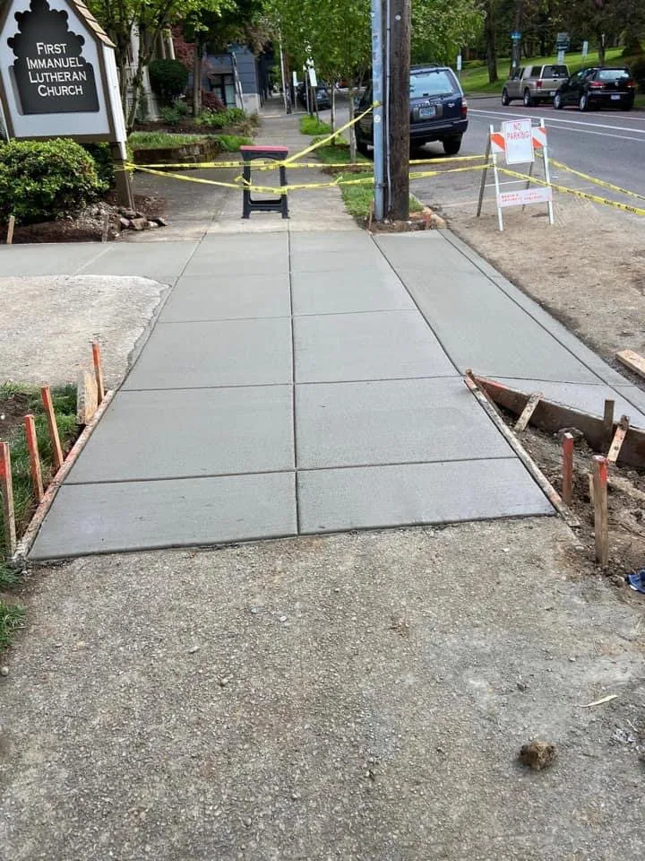 Custom landscape installation in Portland, OR by Roger's Concrete