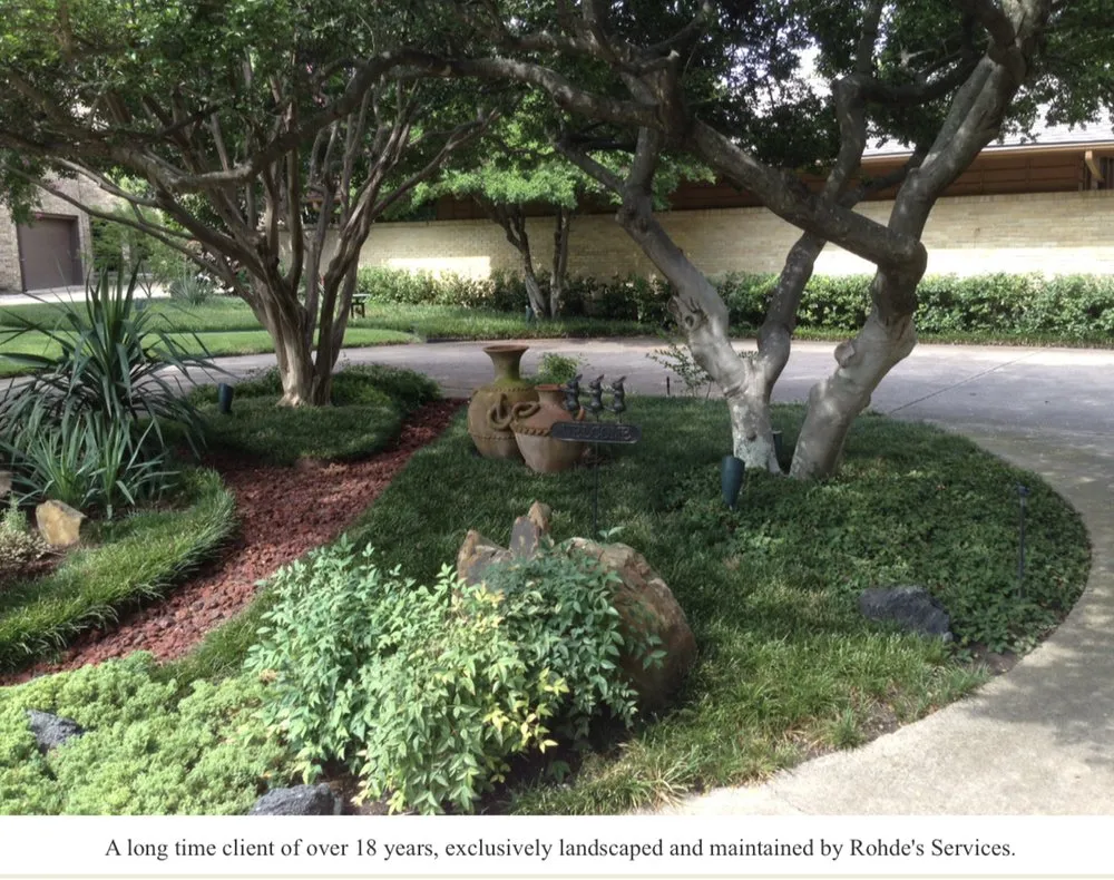 Top-rated outdoor landscaping with custom design in Garland, TX by Rohde's Organic Landscape Services