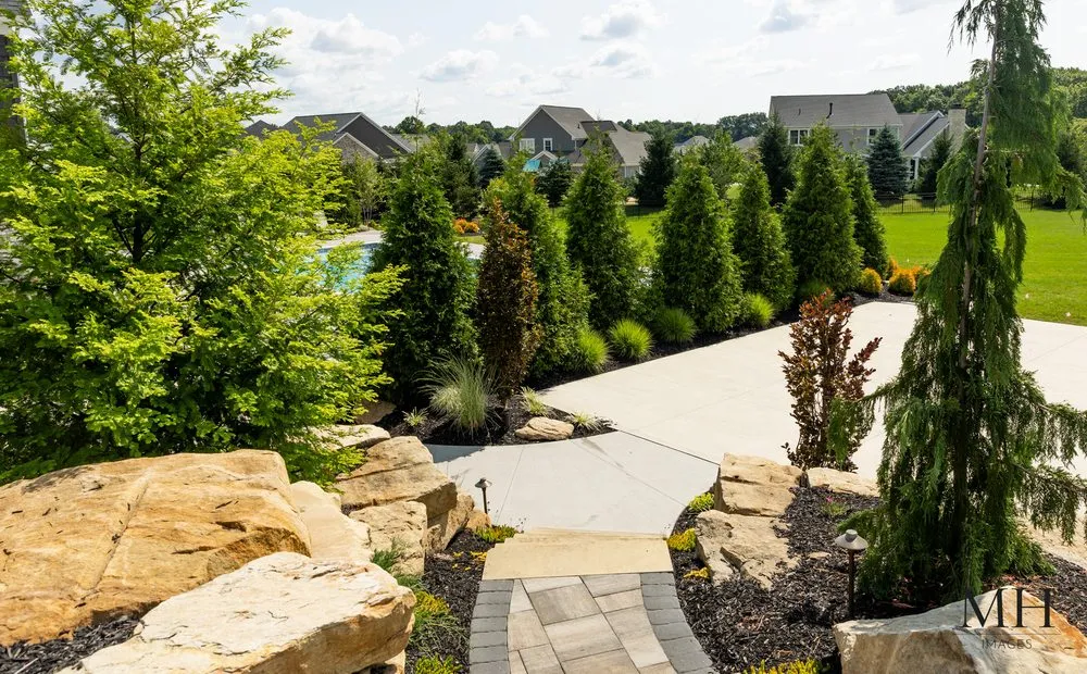 Custom garden landscaping in Canton, OH by Rohr & Sons Nursery & Garden Center