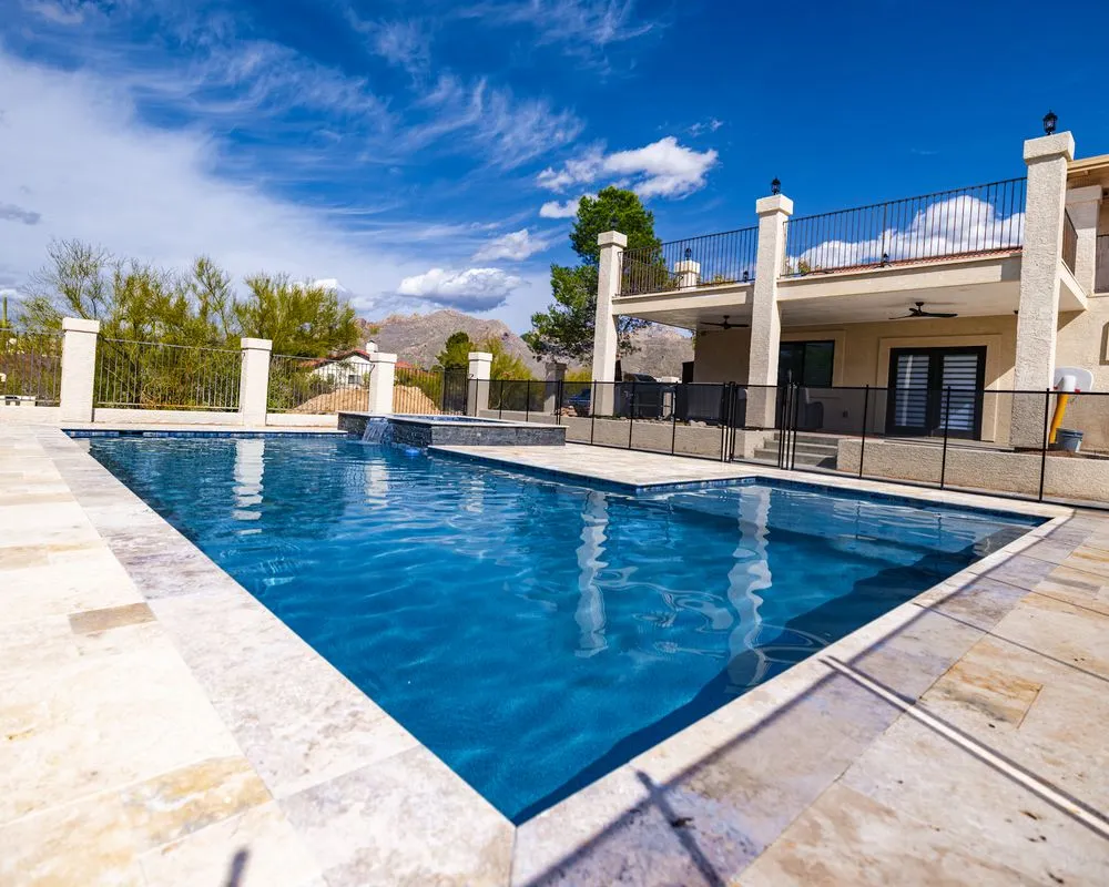 Top-rated garden landscaping with custom design in Tucson, AZ by Rojo's Builders