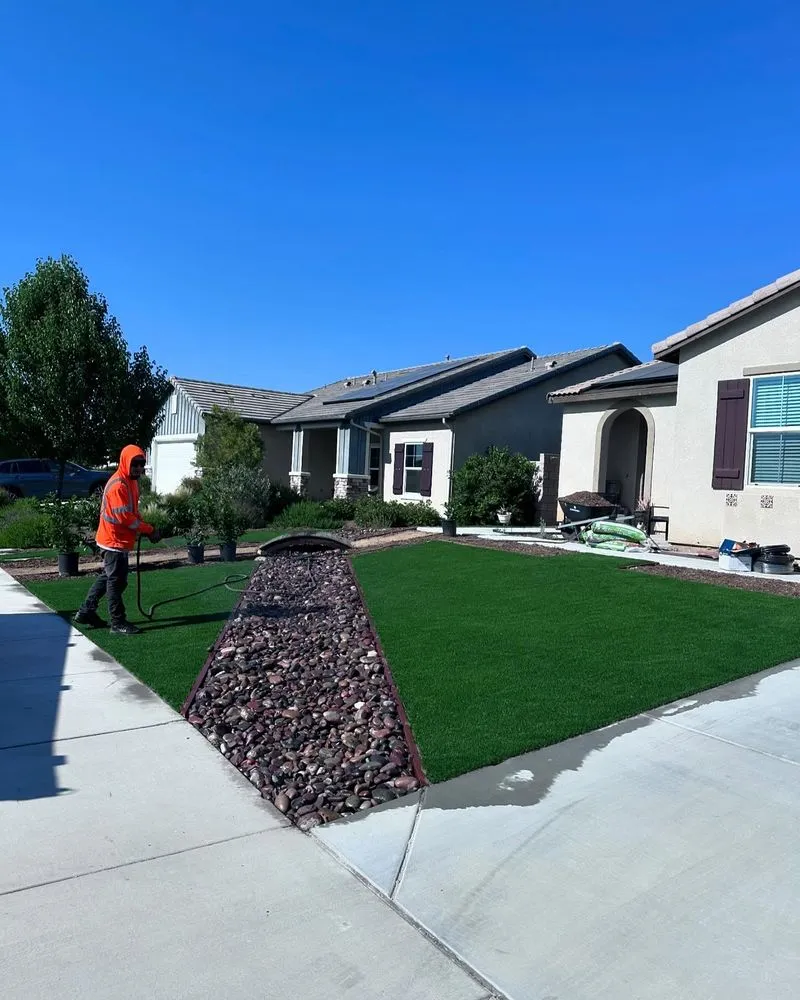 Professional landscape installation for residential properties in Hemet, CA by Rolando’s Landscaping