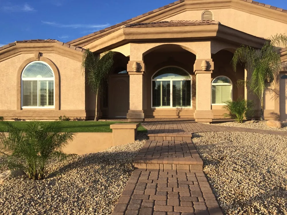 Professional landscape installation in Peoria, AZ by Rolling Rock Landscape