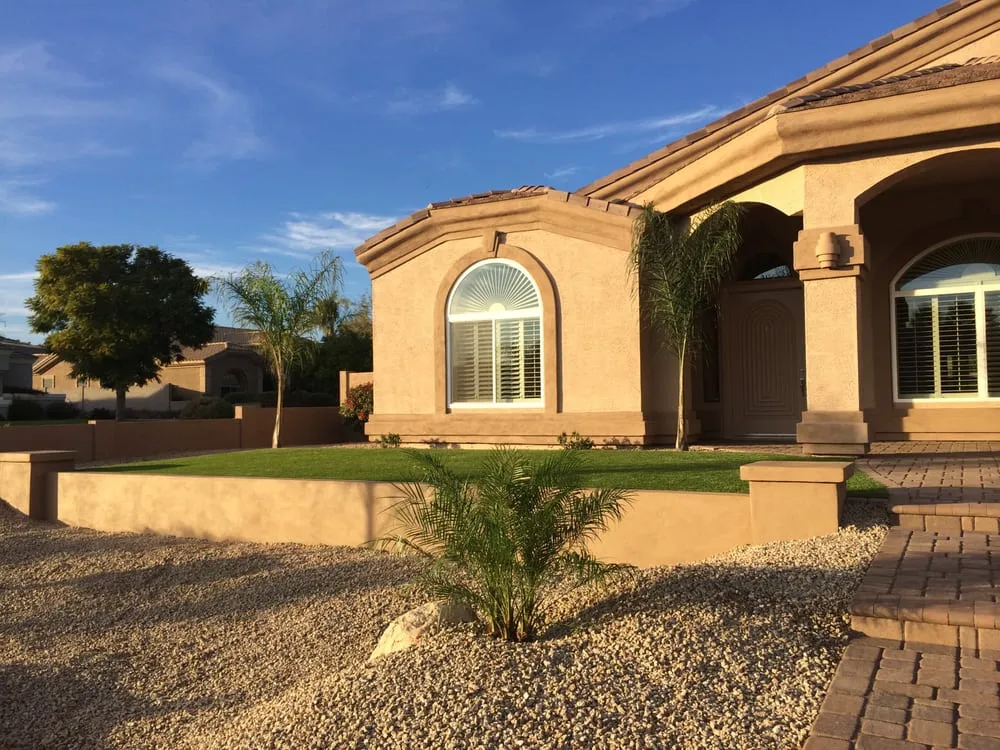Local lawn care service with custom design in Peoria, AZ by Rolling Rock Landscape