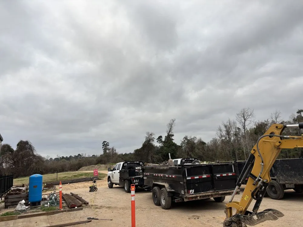 Custom landscape installation in Magnolia, TX by Roma Construction