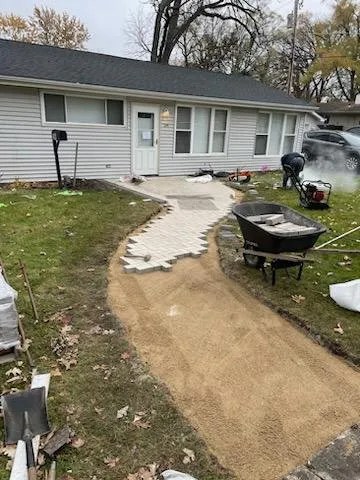 Custom garden landscaping for residential properties in Mundelein, IL by roman landscaping & snowplow